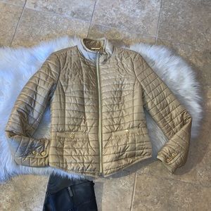 Michael Kors Gold Raincoat light puff Jacket